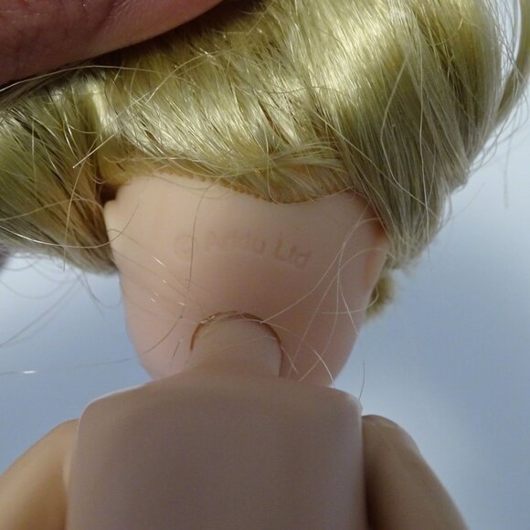 Arklu Lottie Doll Long Blonde Hair with Pink Shirt and Striped Footed Tights 7" - Picture 8 of 10